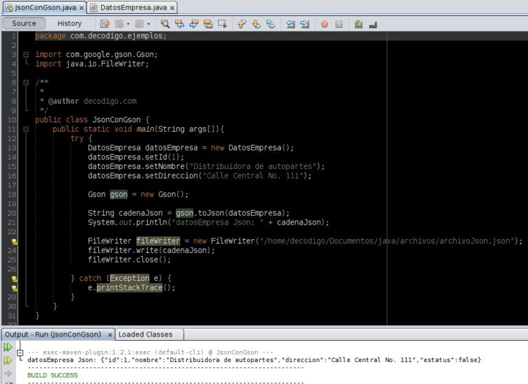 Java Json con Google Gson
