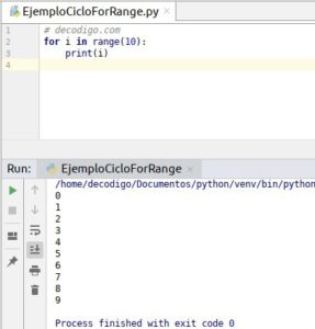 Python 3 - Ciclo for - decodigo.com