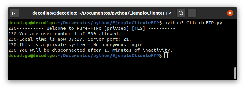 Cliente de FTP en Python