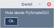 Crear una interfaz con PySimpleGUI