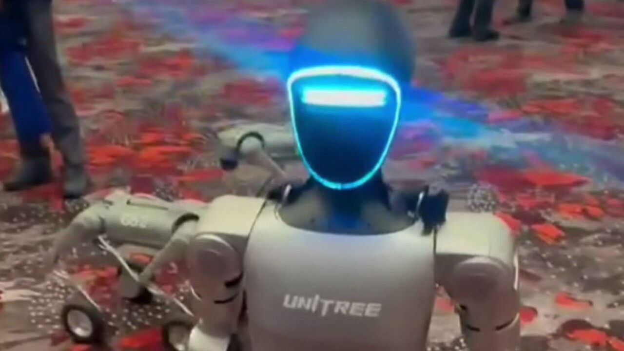 Robot humanoide Unitree G1 en una exhibición