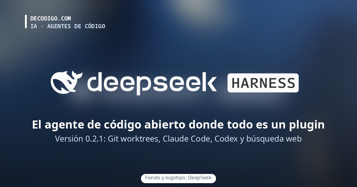 DeepSeek Harness 0.2.1: el agente de código abierto de DeepSeek suma Git worktrees, Claude Code y búsqueda web