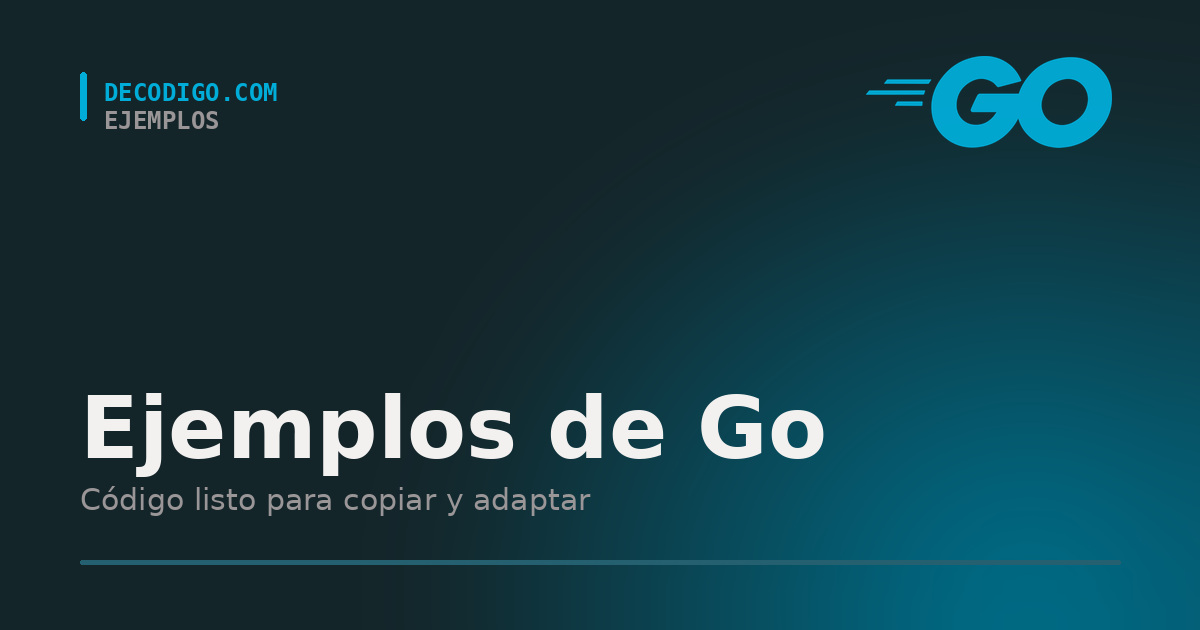 Ejemplos de Go en decodigo.com