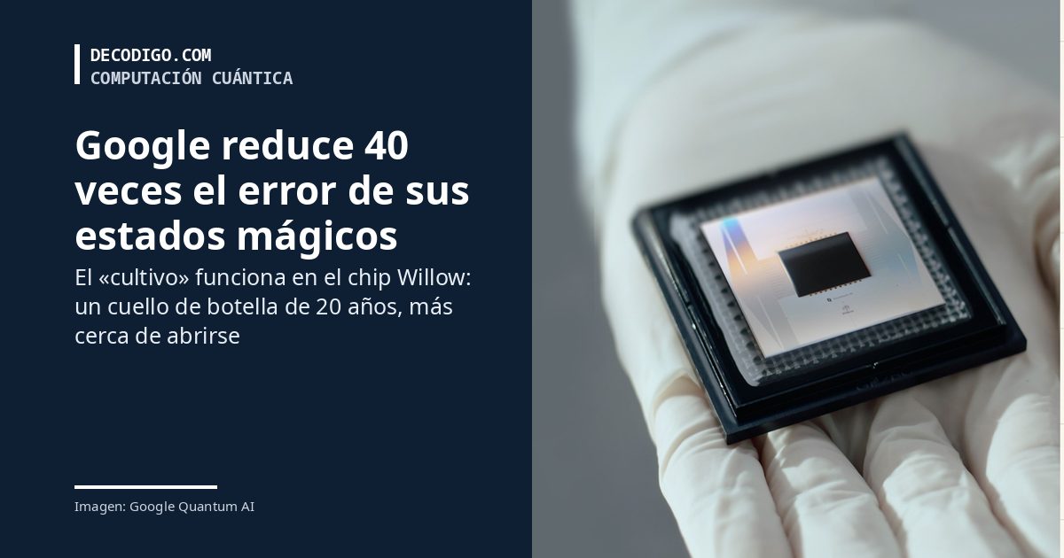 Google «cultiva» estados mágicos en su chip cuántico Willow: 40 veces menos errores en una de las piezas más caras del ordenador cuántico