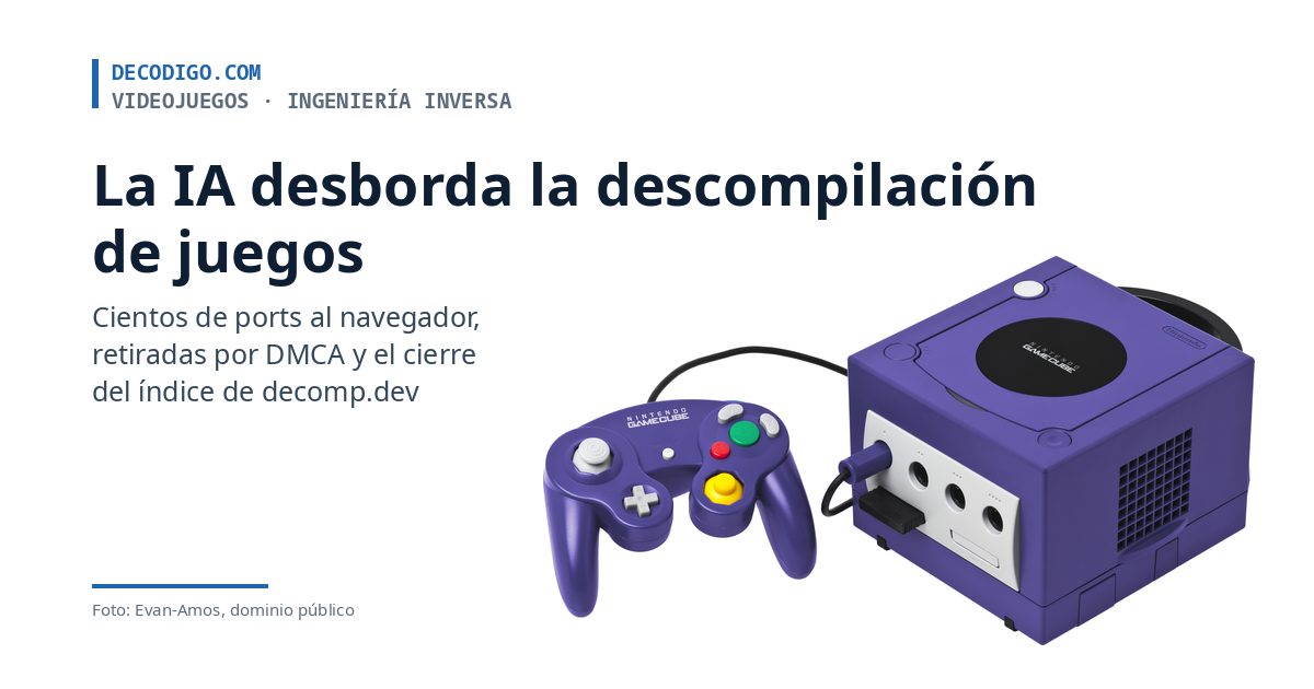 La IA desborda la descompilación de juegos: ports al navegador, retiradas y el cierre de decomp.dev