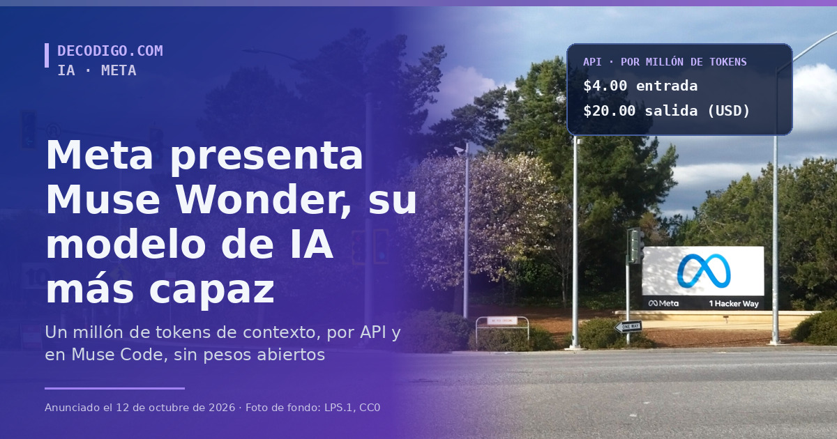 Entrada de la sede de Meta en Menlo Park: Meta presenta Muse Wonder, su modelo de IA más capaz