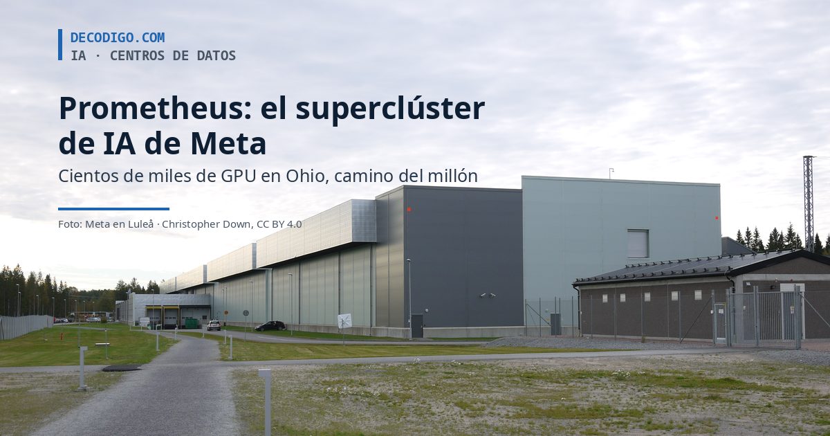 Así es Prometheus, el superclúster de IA de Meta en Ohio: cientos de miles de GPU y camino del millón