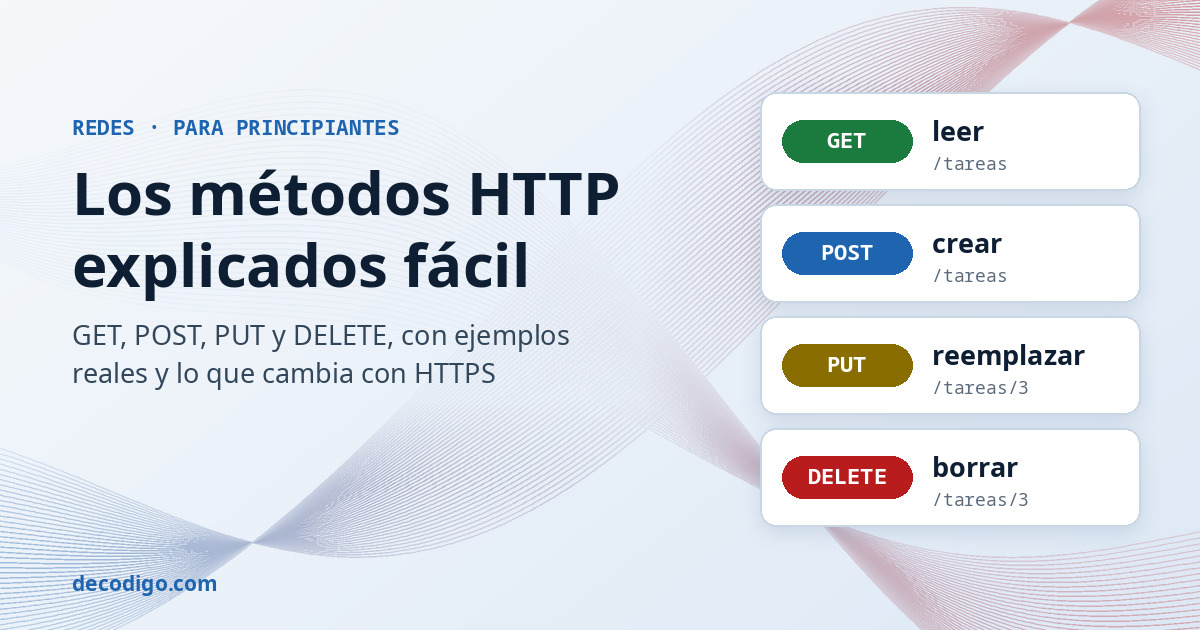 Los métodos HTTP GET, POST, PUT y DELETE explicados para principiantes