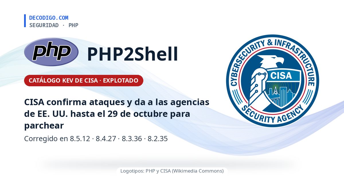 CISA confirma que PHP2Shell se está explotando y da a las agencias de EE. UU. hasta el jueves para parchear