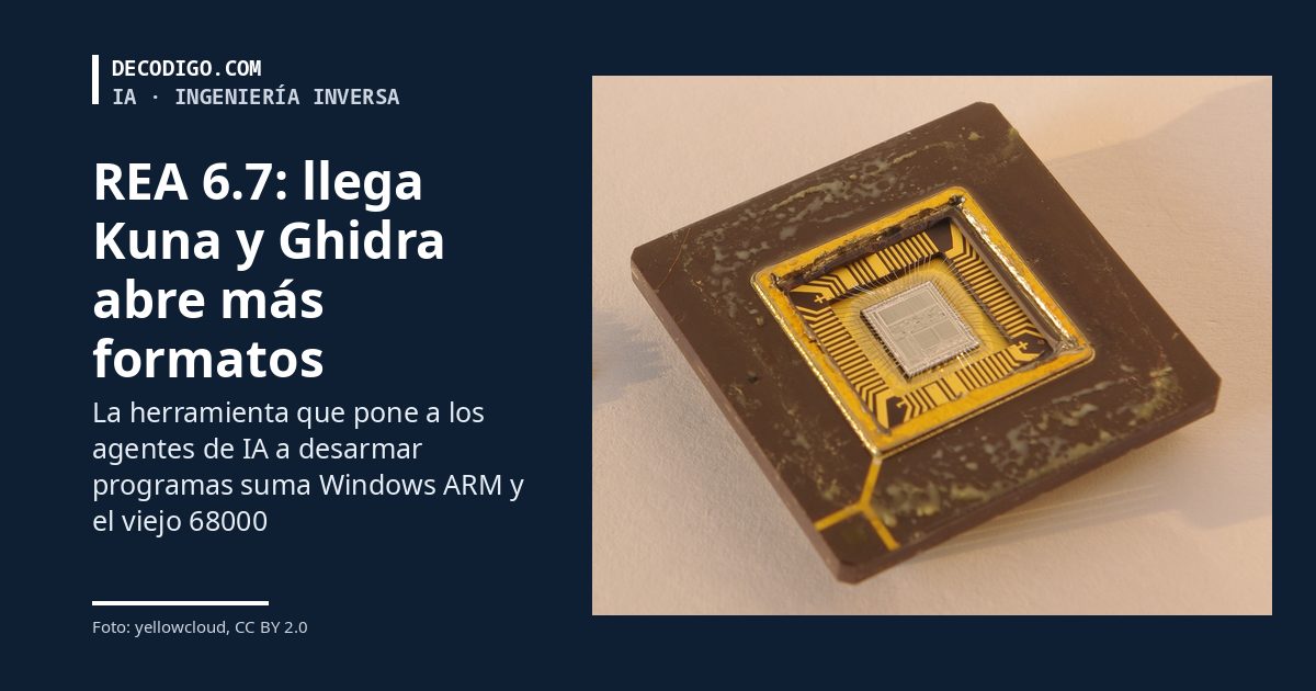 REA 6.7: la herramienta de ingeniería inversa para agentes de IA suma Kuna y lleva Ghidra a Windows ARM y al 68000