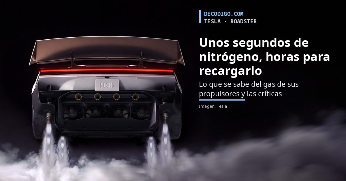 El Tesla Roadster que «vuela» funciona con nitrógeno: segundos de empuje, horas de recarga y muchas críticas