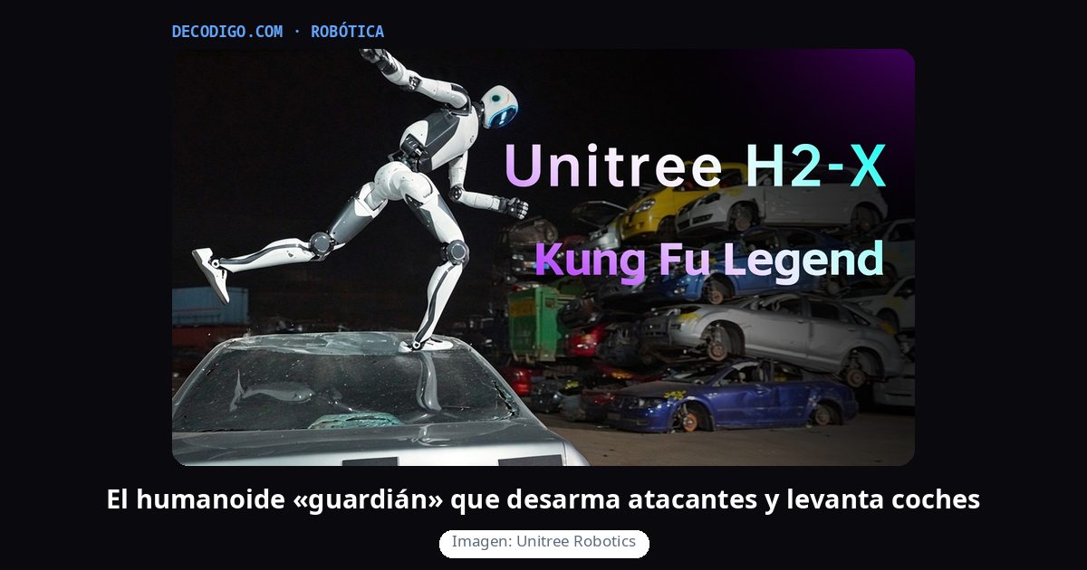 Unitree H2-X: el humanoide «guardián» que desarma atacantes y levanta coches, al menos en su vídeo